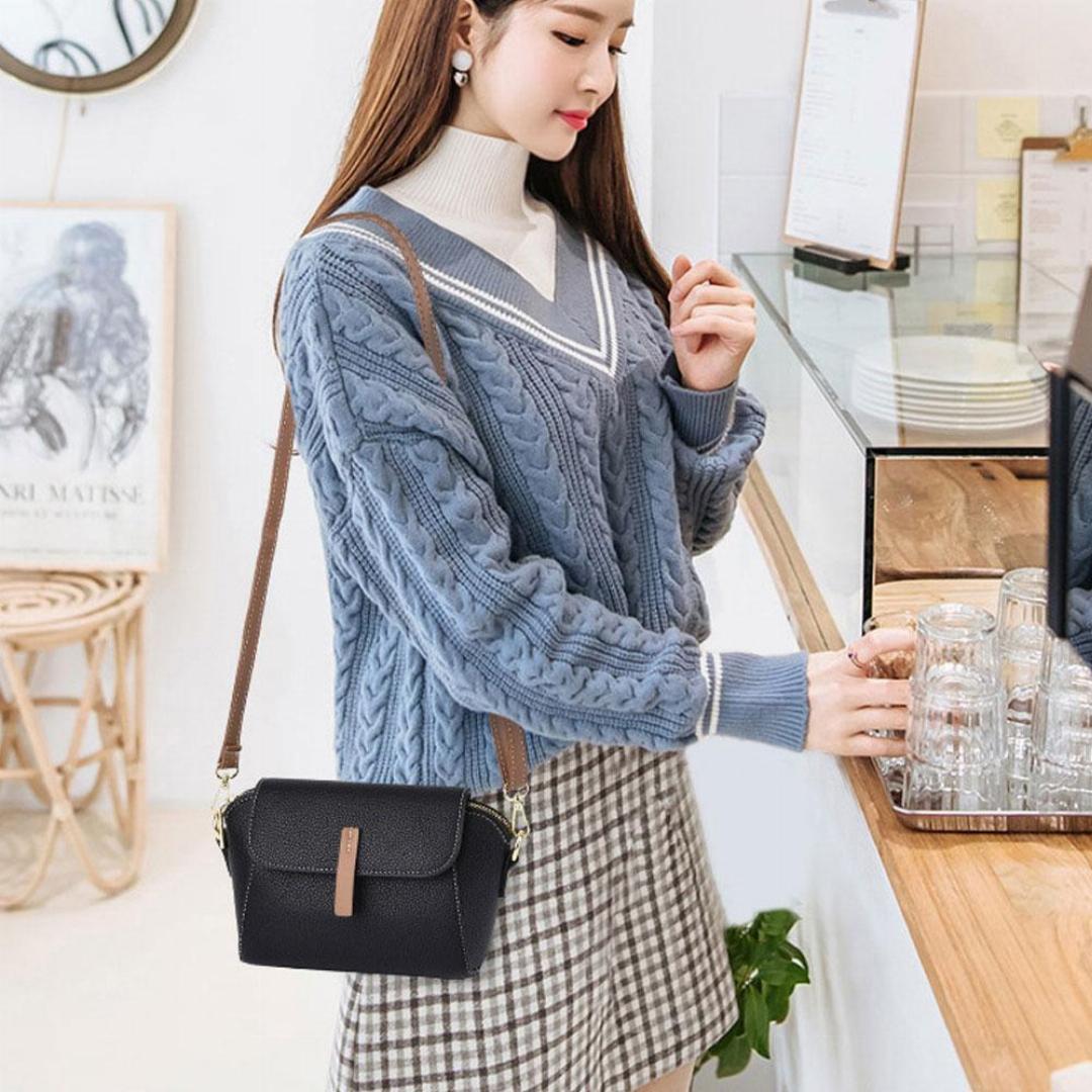 Caliban Light Luxury Soft Leather Trendy and Versatile Crossbody Bag